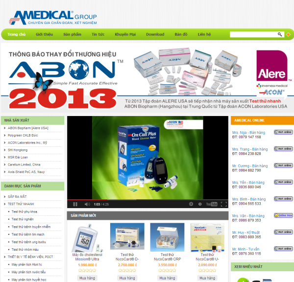 Thiết kế web bán thiết bị y tế - Công Ty Cổ Phần Bizweb Việt Nam